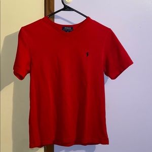 red Polo Ralph Lauren v neck tee